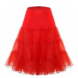 Red crinoline